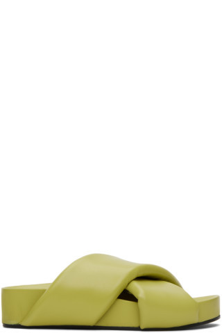 Green Padded Slides | SSENSE