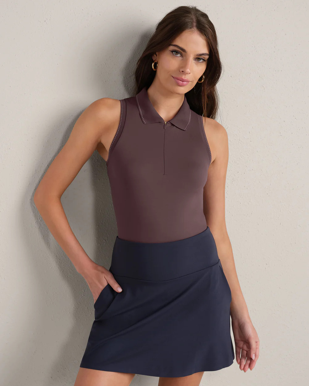 Course to Court Sleeveless Zip Polo | Rhone