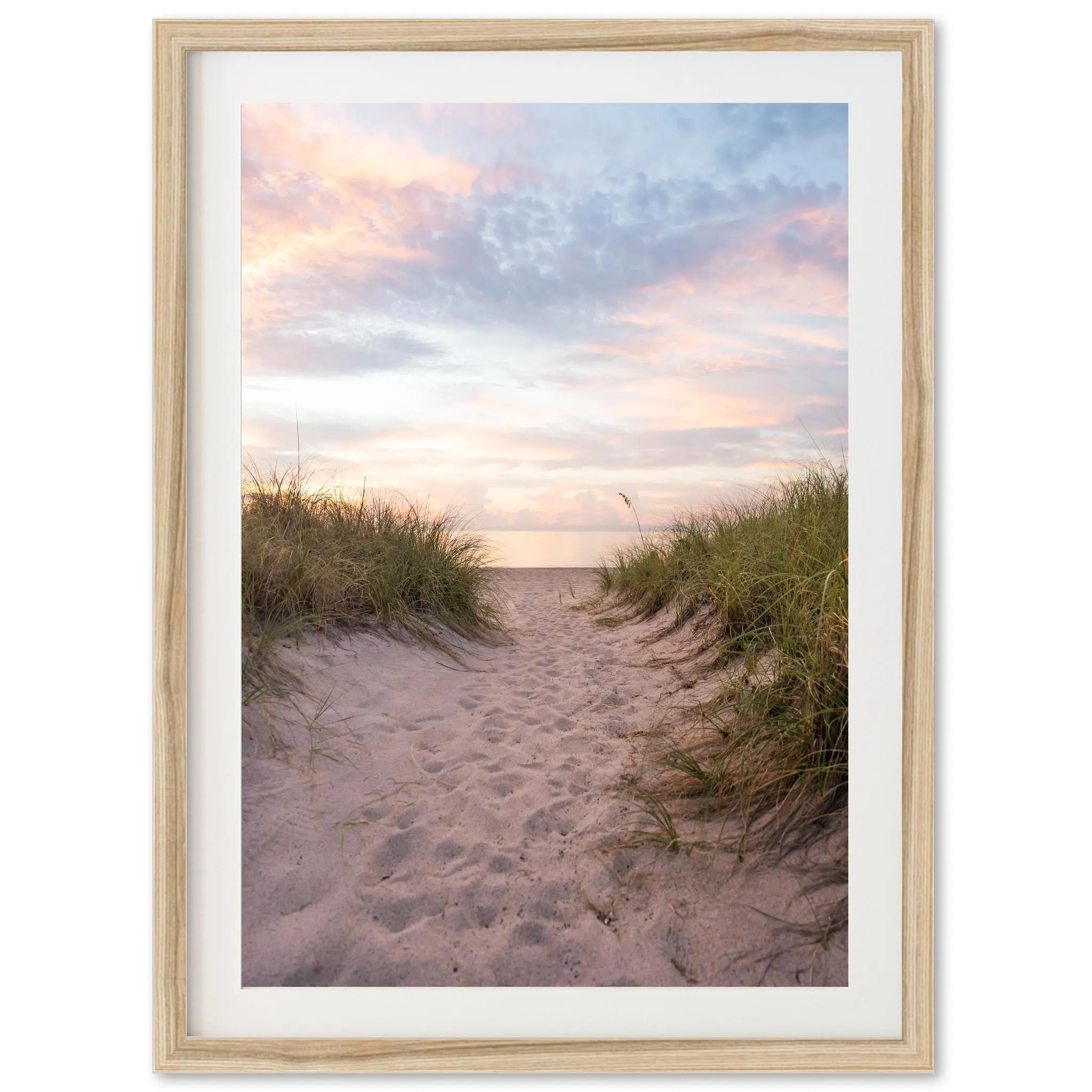 Framed Beach Dunes Photography Print | Coastal Wall Art, Florida Ocean Sunrise | Etsy (Global)