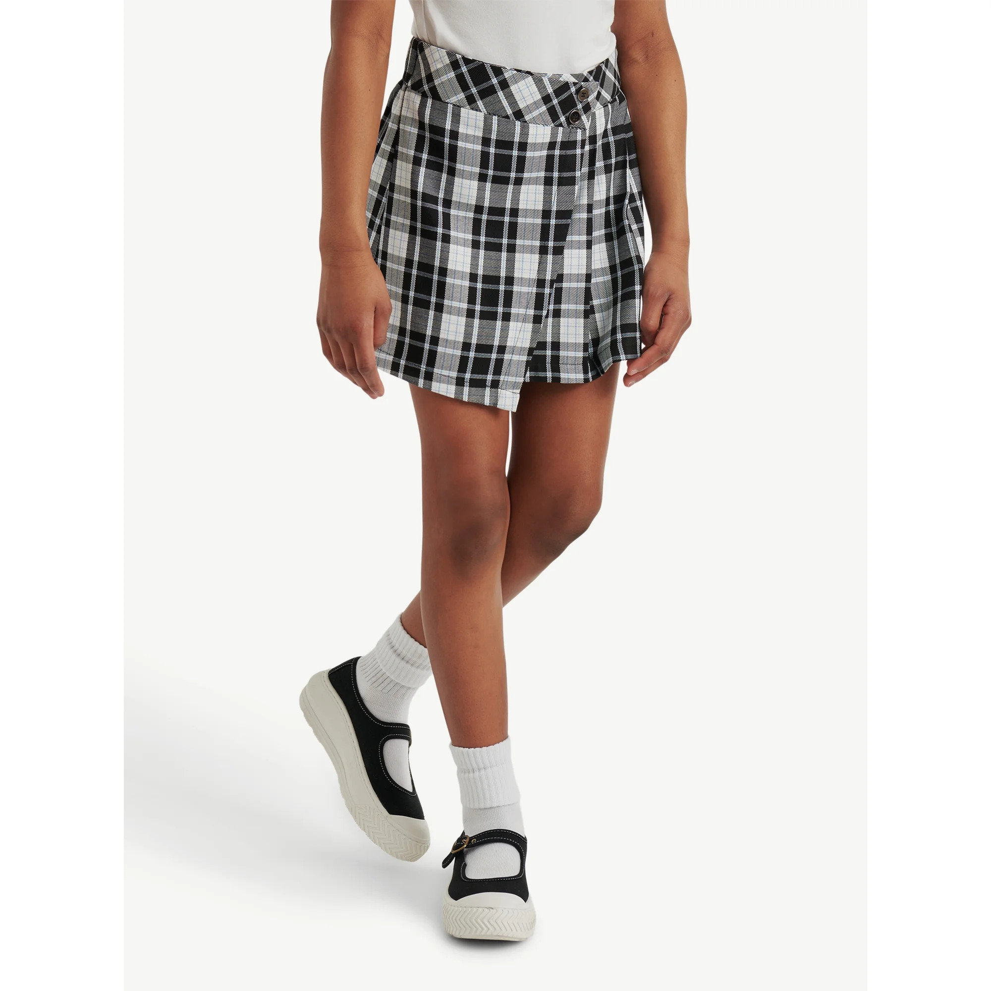Justice Girls Asymmetrical Pleated Skirt, Sizes XS - XLP | Walmart (US)