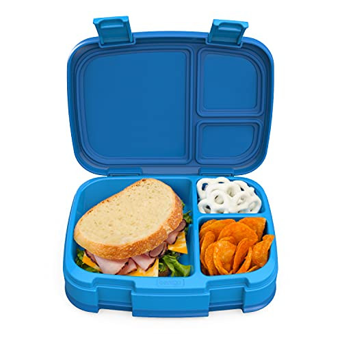 Bentgo Fresh – Leak-Proof, Versatile 4-Compartment Bento-Style Lunch Box with Removable Divider, Portion-Controlled Meals for Teens and Adults On-The-Go – BPA-Free, Food-Safe Materials (Blue) | Amazon (US)