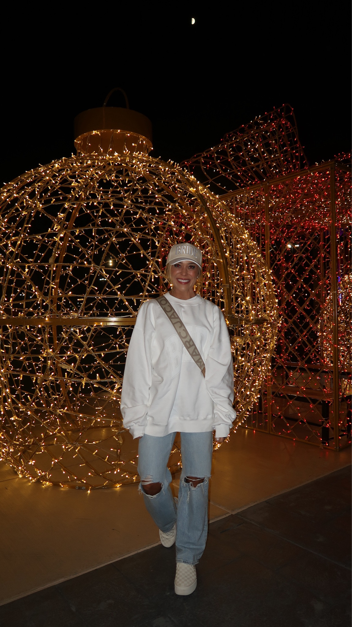 Bach BRIDE OOTD out in Gatlinburg this weekend🤍💍✨ XL in the crewneck / jeans run big & stretch - in the 0, shoes tts! 

Code HOLLEYG saves on my hat! ☺️

Bride to be / casual fit / comfy / white outfit / American Eagle / Nuuds / vans / Kenz kustomz / Holley Gabrielle / Marc jacobs / bachelorette 

#LTKWedding #LTKStyleTip #LTKFindsUnder50