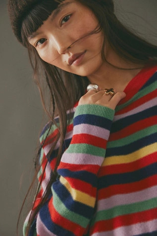 Tomorrow Stripe Cashmere Sweater | Free People (Global - UK&FR Excluded)