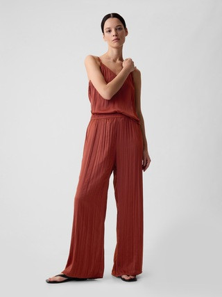 Crinkle Texture Satin Pants | Gap (US)