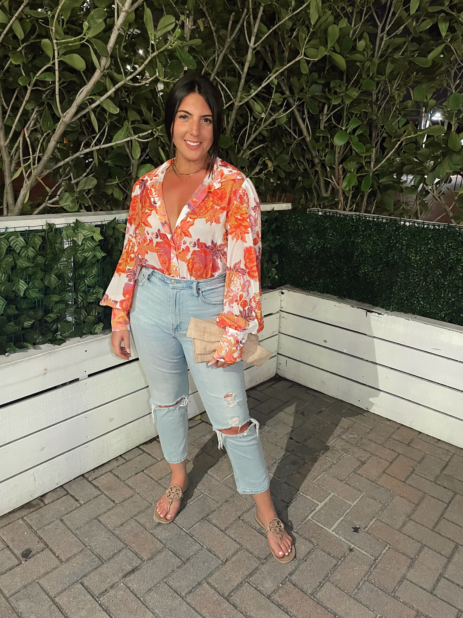 Love this floral button down top! It was perfect for a dinner night out on my vacation in Florida! 💕☀️
Top runs small: sized up to Large 

Vacation outfit, night out, going out too, dinner date outfit, dinner too, button down top, curve love jeans, 90sjeans, summer outfit

#LTKstyletip #LTKFind #LTKunder100