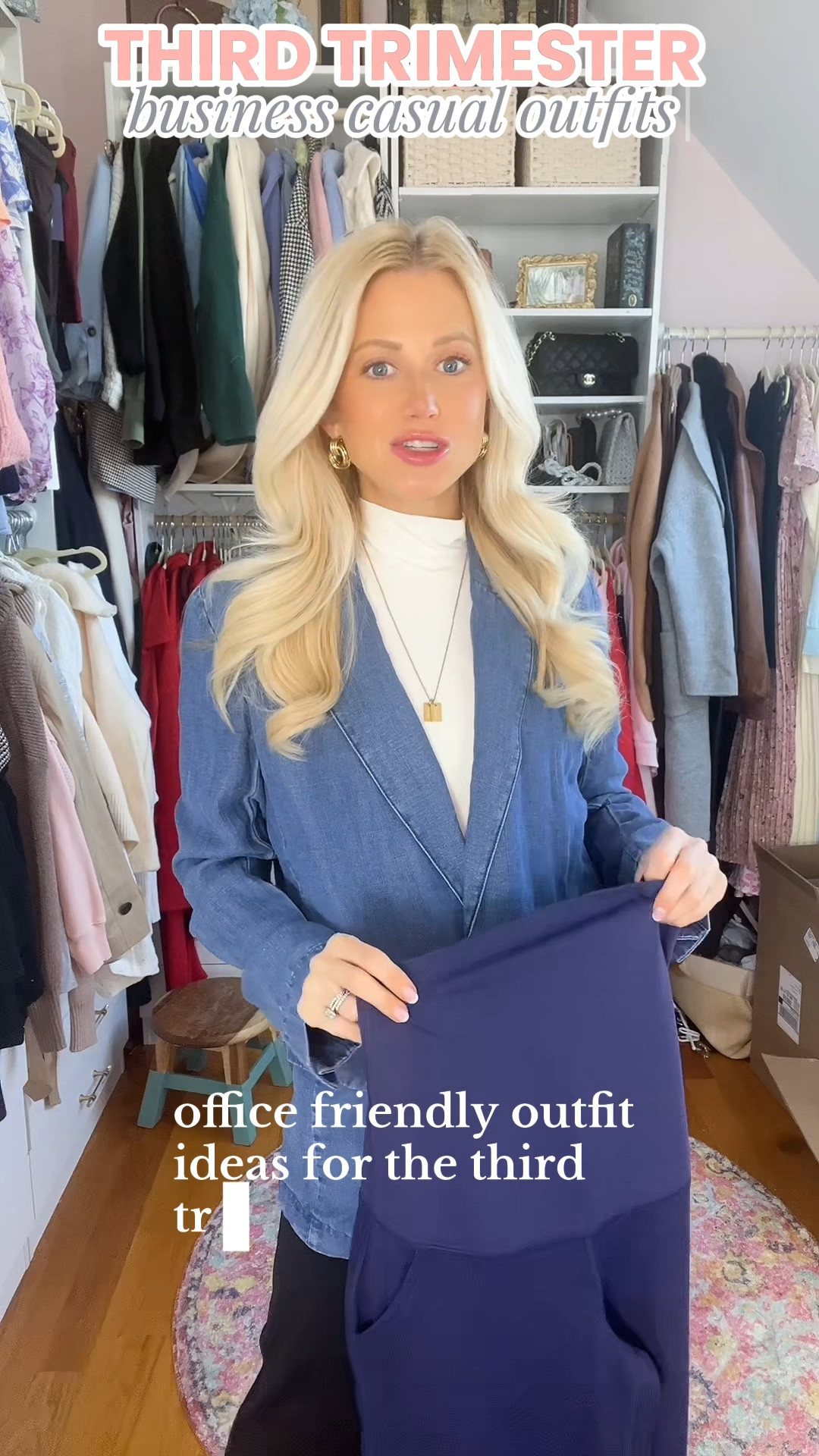 Third trimester friendly business casual outfit ideas. Only maternity items are the pants 

#LTKSaleAlert #LTKBump #LTKWorkwear