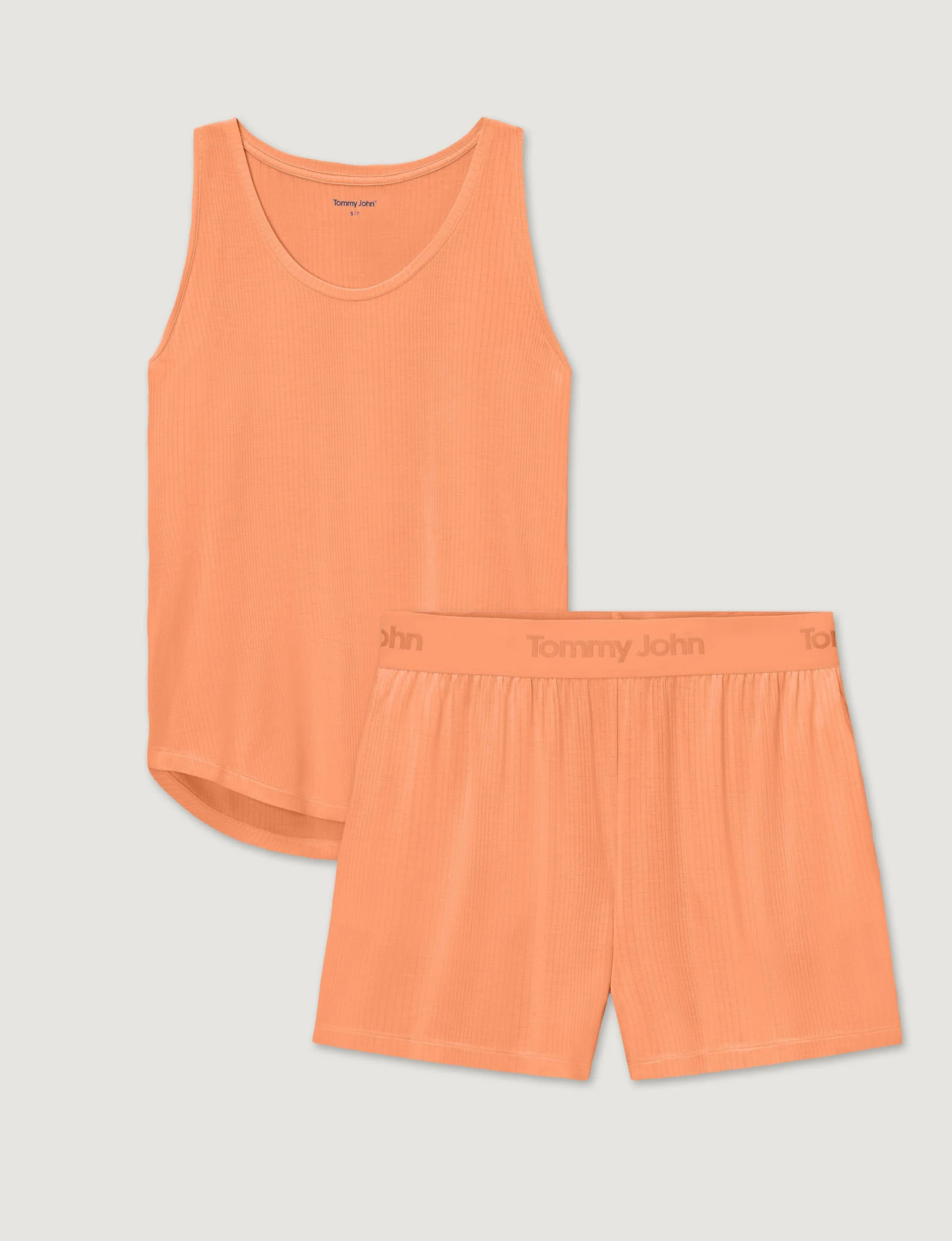 Women's Second Skin Luxe Rib Sleep Tank & Short Set | Tommy John