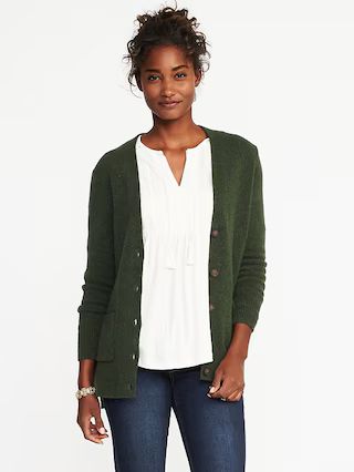 Old Navy Womens Brushed-Yarn Boyfriend Cardi For Women Pine Size L | Old Navy US
