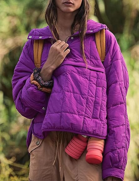 AMEBELLE Women's Oversized Hooded Puffer Jacket Quilted Lightweight Winter Warm Pullover Padded Hoodies Coat | Amazon (US)