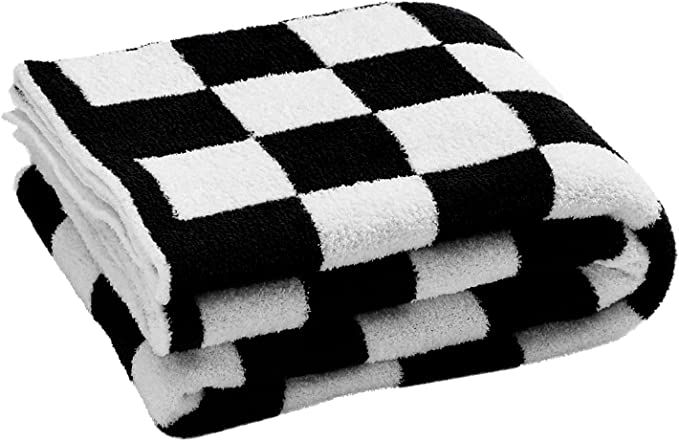 YIRUIO Throw Blankets Checkered Grid Chessboard Gingham Warmer Comfort Reversible Shaggy Cozy Dec... | Amazon (US)