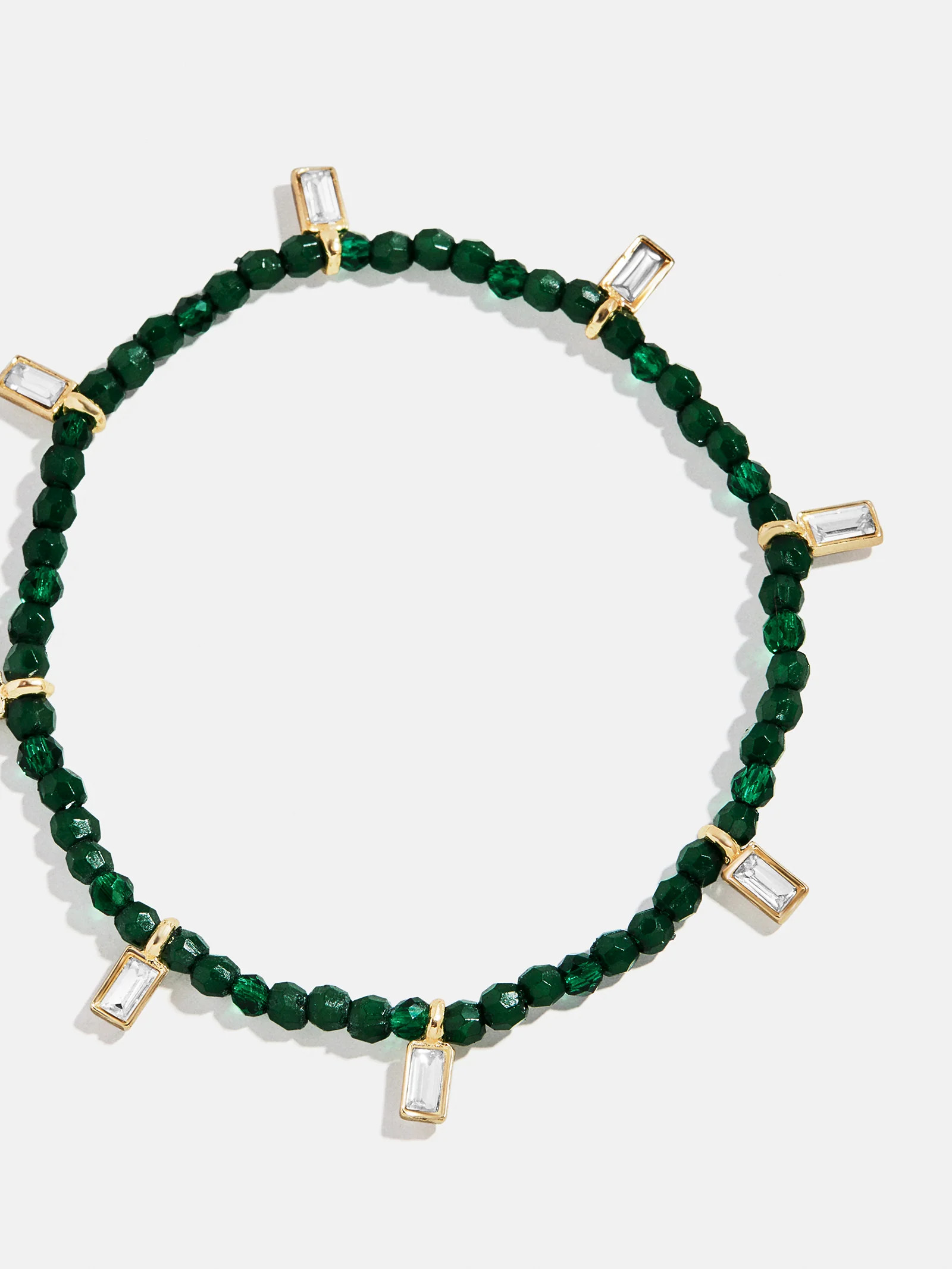 Crystal Beaded Bracelet - Malachite | BaubleBar