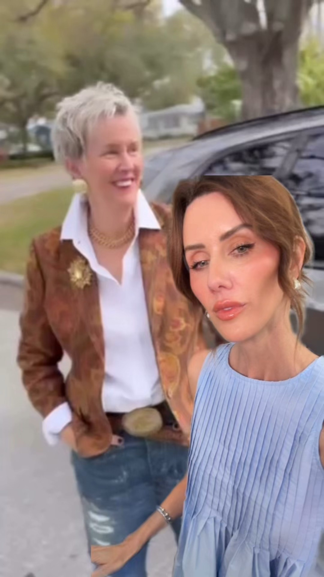 grandma ootd // vintage blazer // ralph lauren jeans // linked similar options 

#LTKOver40 #LTKootd