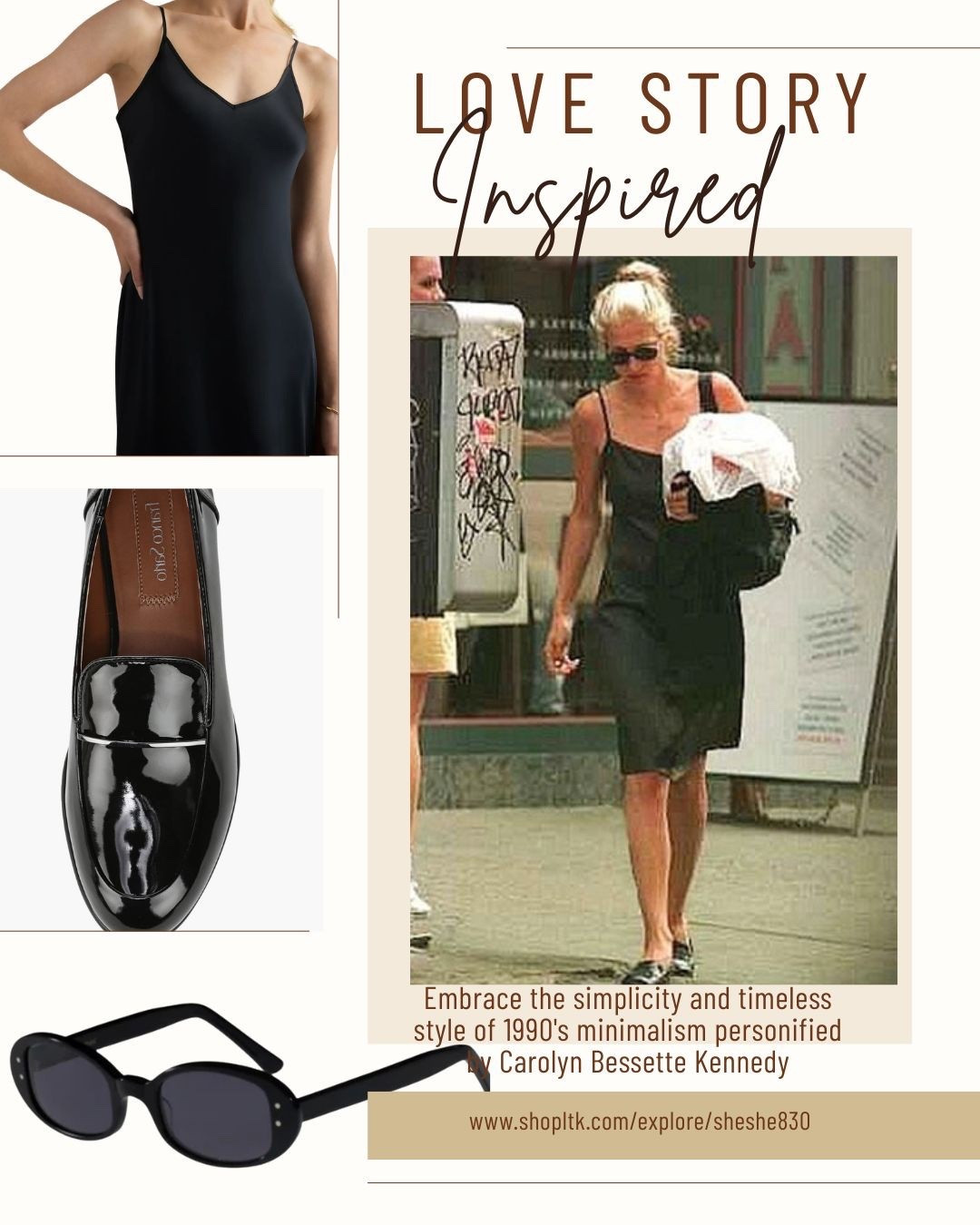 I can't express how much I love that the Ryan Murphy series "Love Story" is putting a spotlight on 1990's minimalism personified, which Carolyn Bessette Kennedy was the living personification of.
I was a teenager in the late 1990's. These styles are timeless. They look as on point now, as they did 30 years ago..
Clean, straight lines, bias cut... these are all elements of style that are evergreen.

Slip dress, loafers, sunglasses, 1990's '90's, Kennedy, CBK, NYC, New Yorkk

#LTKSeasonal #LTKSpringSale #LTKspring