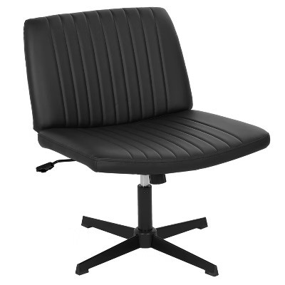 BestMassage Criss Cross Chiar Armless Adjustable Swivel Padded Home Office Desk Chair Wide Seat Computer Task for Home Office, Black | Target
