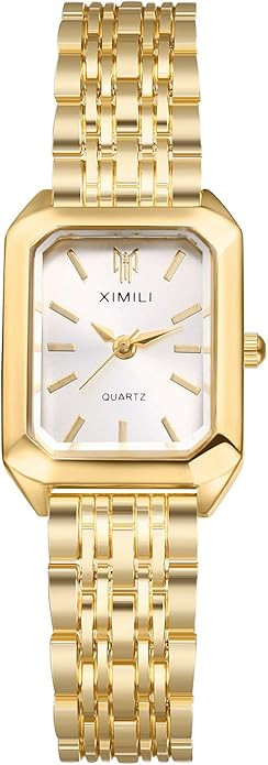 Amazon.com: Avaner Women's Bracelet Square Watches: Gold Silver Stainless Steel Strap Analog Quar... | Amazon (US)