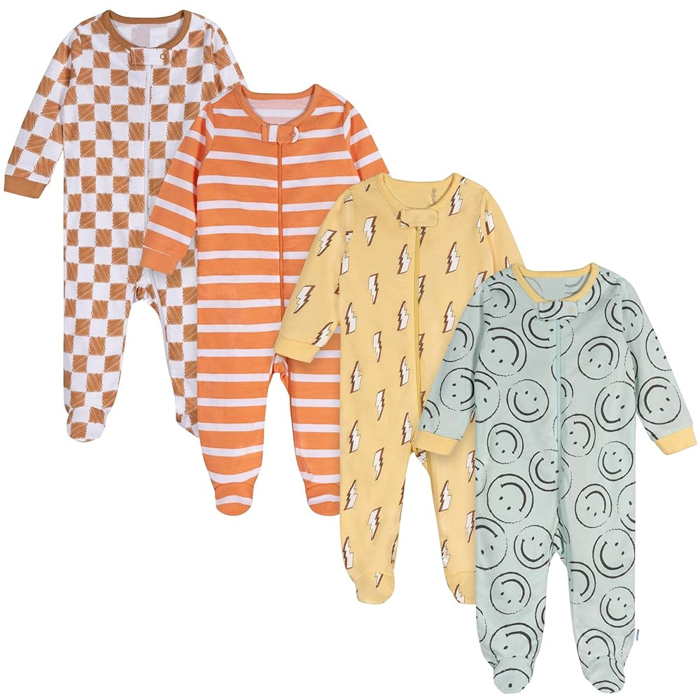 Onesies Brand Baby Boys' 4-Pack Sleep 'N Play Footies | Amazon (US)