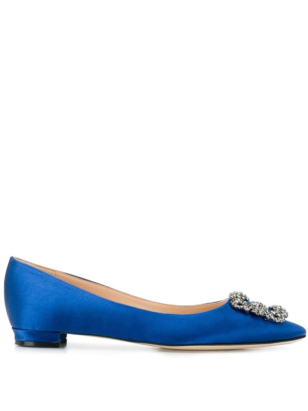 Manolo Blahnik Hangisi heeled ballerina shoes - Blue | Farfetch Global