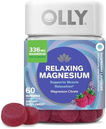 OLLY Relaxing Magnesium Gummies, Supports Muscle Relaxation*, Magnesium Citrate, Raspberry Lavend... | Amazon (US)