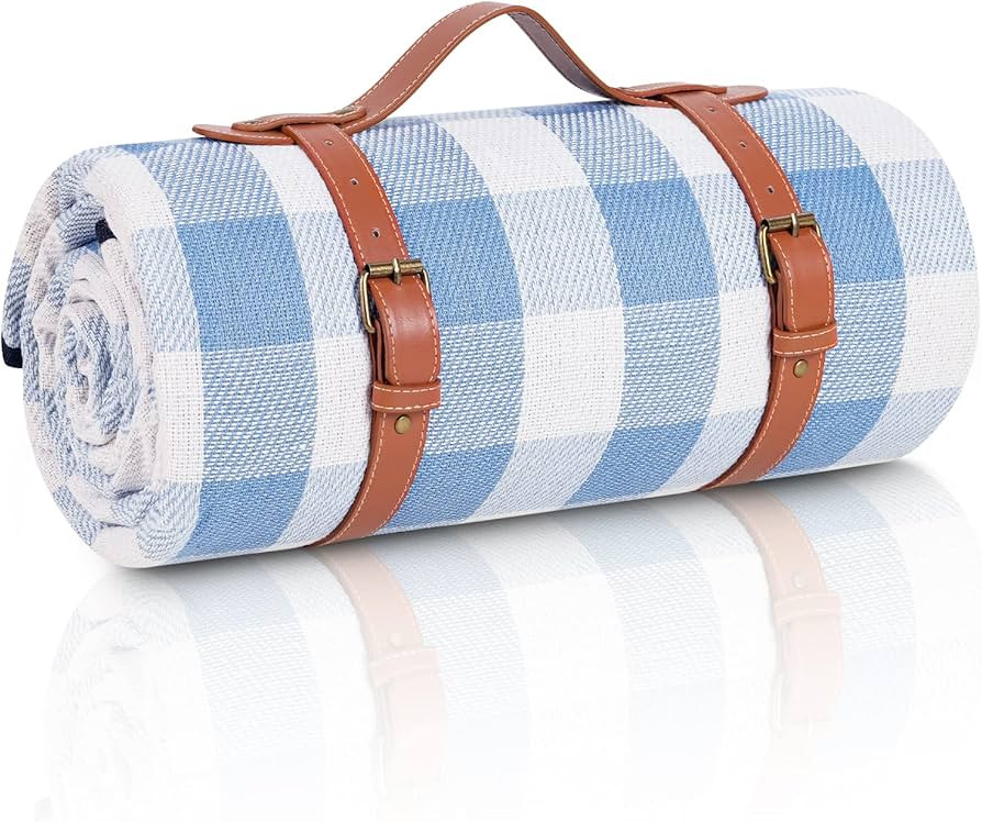 sapsisel 80”x 80” Picnic Blanket Extra Large, Waterproof and Foldable Beach Blanket, 3-Layer ... | Amazon (US)