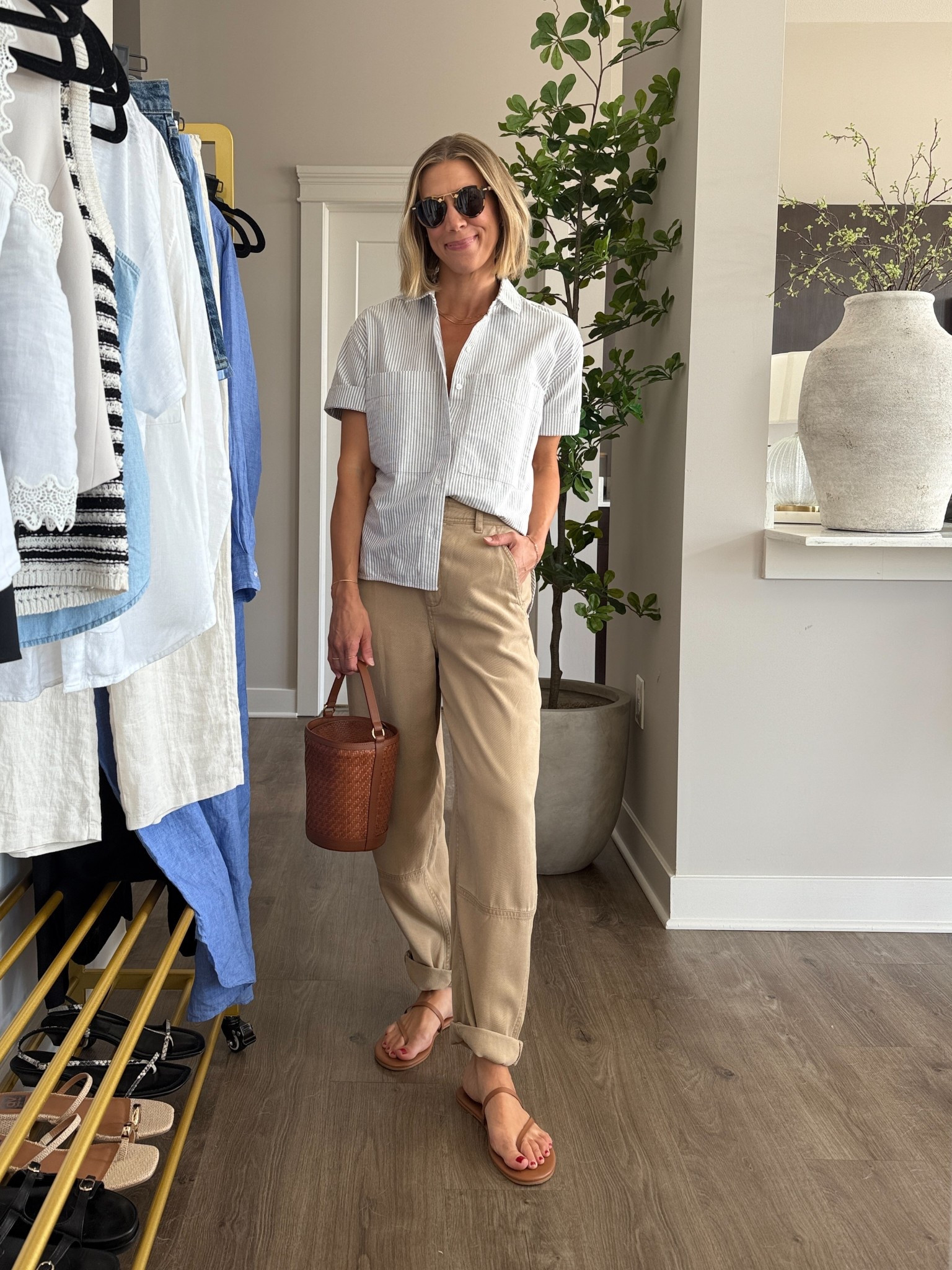 Wearing 0 chino pants, XS Oxford shirt, sandals tts

#LTKFindsUnder100 #LTKOver40 #LTKFindsUnder50