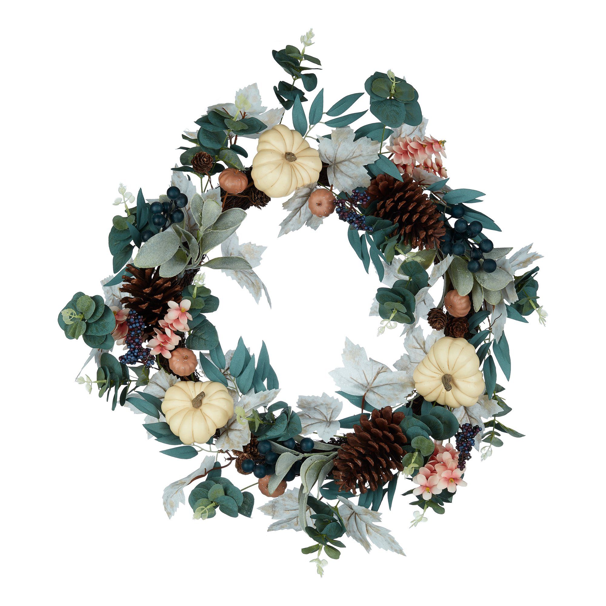 Way to Celebrate Harvest Floral Wreath, 21" D | Walmart (US)