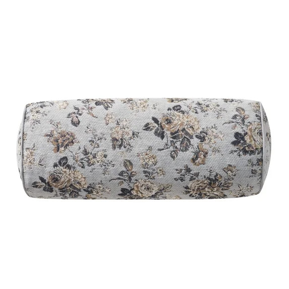 Mainstays 8" x 20" Grey/Multicolor Vintage Floral Jacquard Bolster Pillow | Walmart (US)