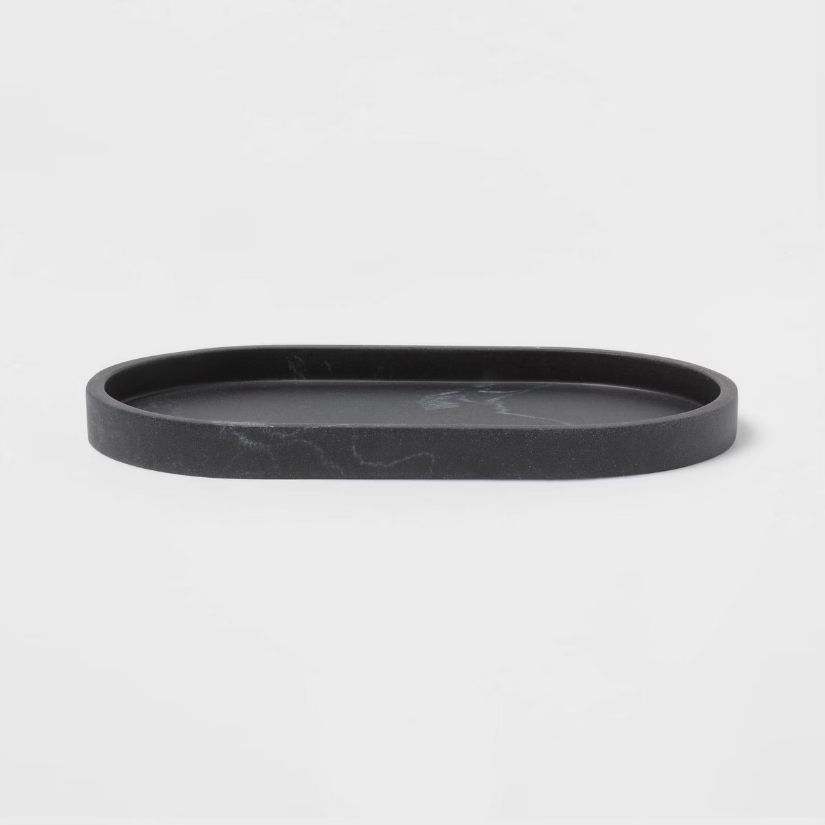Marble Bath Tray Black - Threshold™: Resin Vanity Accessory, Spot Clean, 9.49" Depth | Target