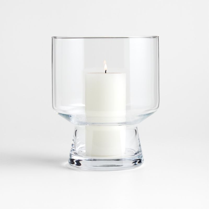 Laila Glass Hurricane Candle Holder 9" | Crate & Barrel | Crate & Barrel