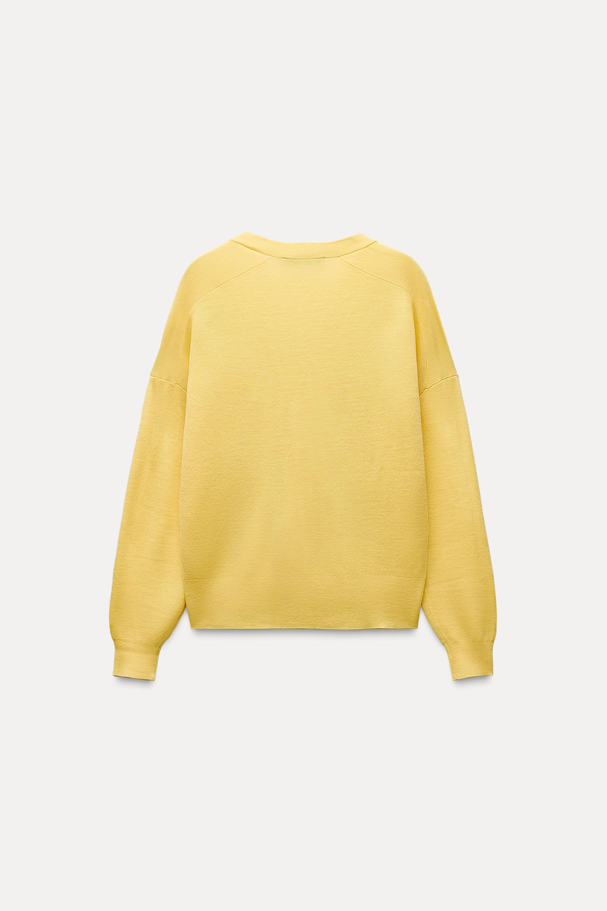 PLAIN KNIT WOOL CARDIGAN | Zara US