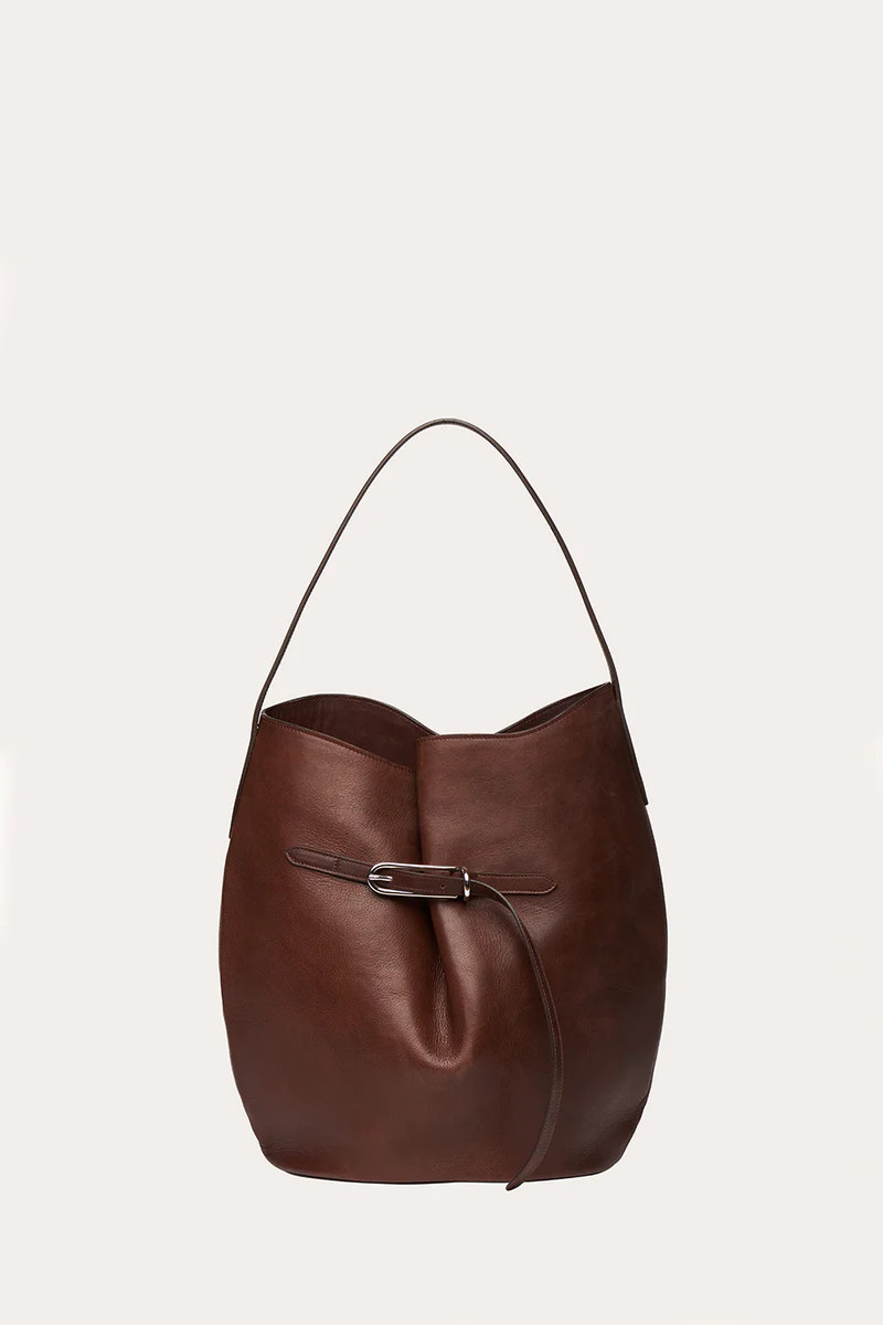 Belted Bucket Bag Large Dark Brown | LITTLE LIFFNER