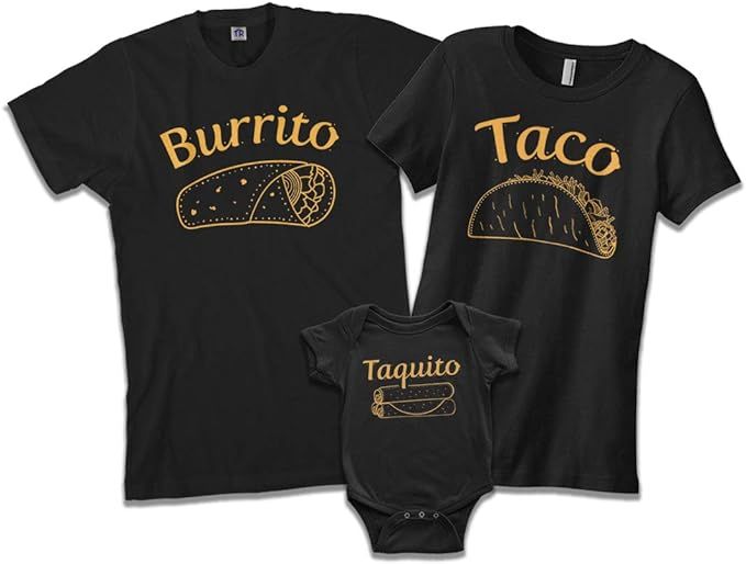Burrito Taco Taquito | Dad Mom Baby Matching Family Shirts Set | Amazon (US)