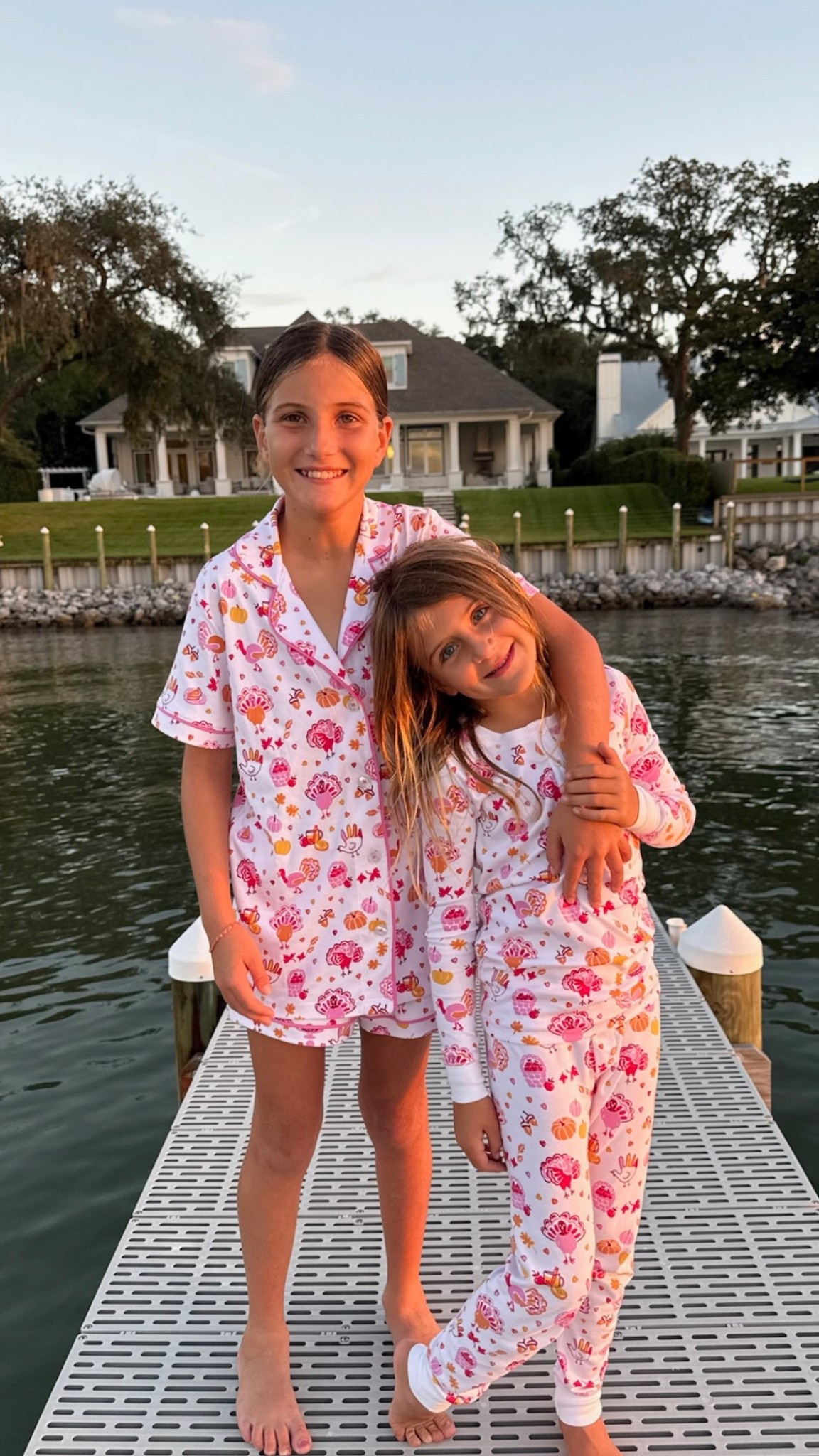 Cutest thanksgiving fall pajamas 🦃 Madelyn is in an adult xs and molly in kids size 

#LTKHoliday