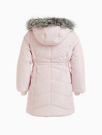 Girls Solid Logo Hooded Puffer Jacket | Calvin Klein | Calvin Klein (US)