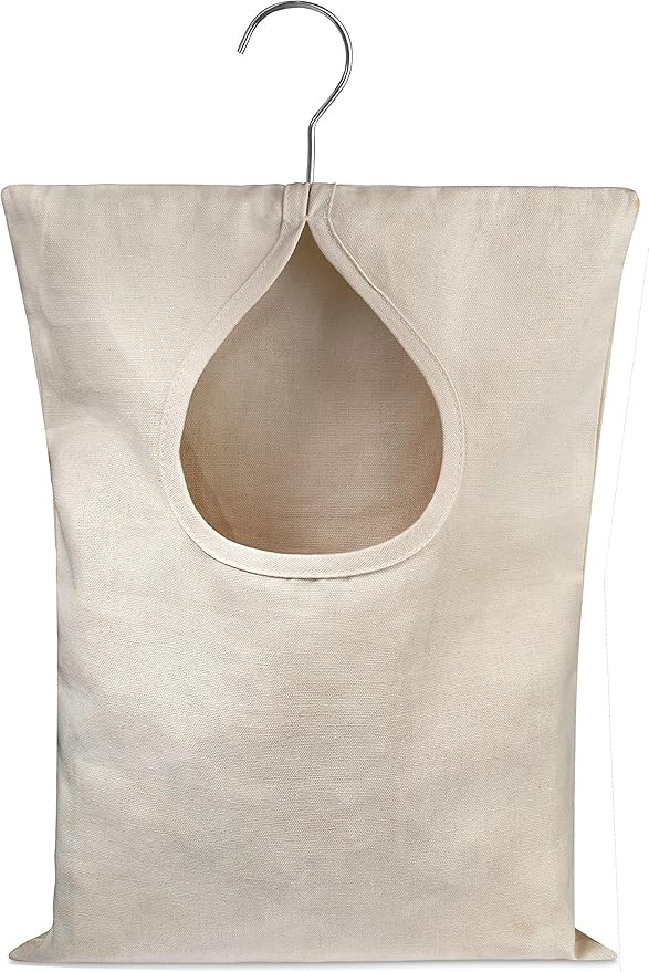 Handy Laundry Clothespin Bag - 11" x 15" - Holds 100 Medium-Sized Clothes Pins, Durable Canvas Ma... | Amazon (US)