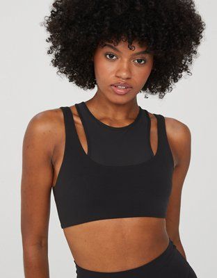 OFFLINE By Aerie Real Me Mesh Sports Bra | American Eagle Outfitters (US & CA)