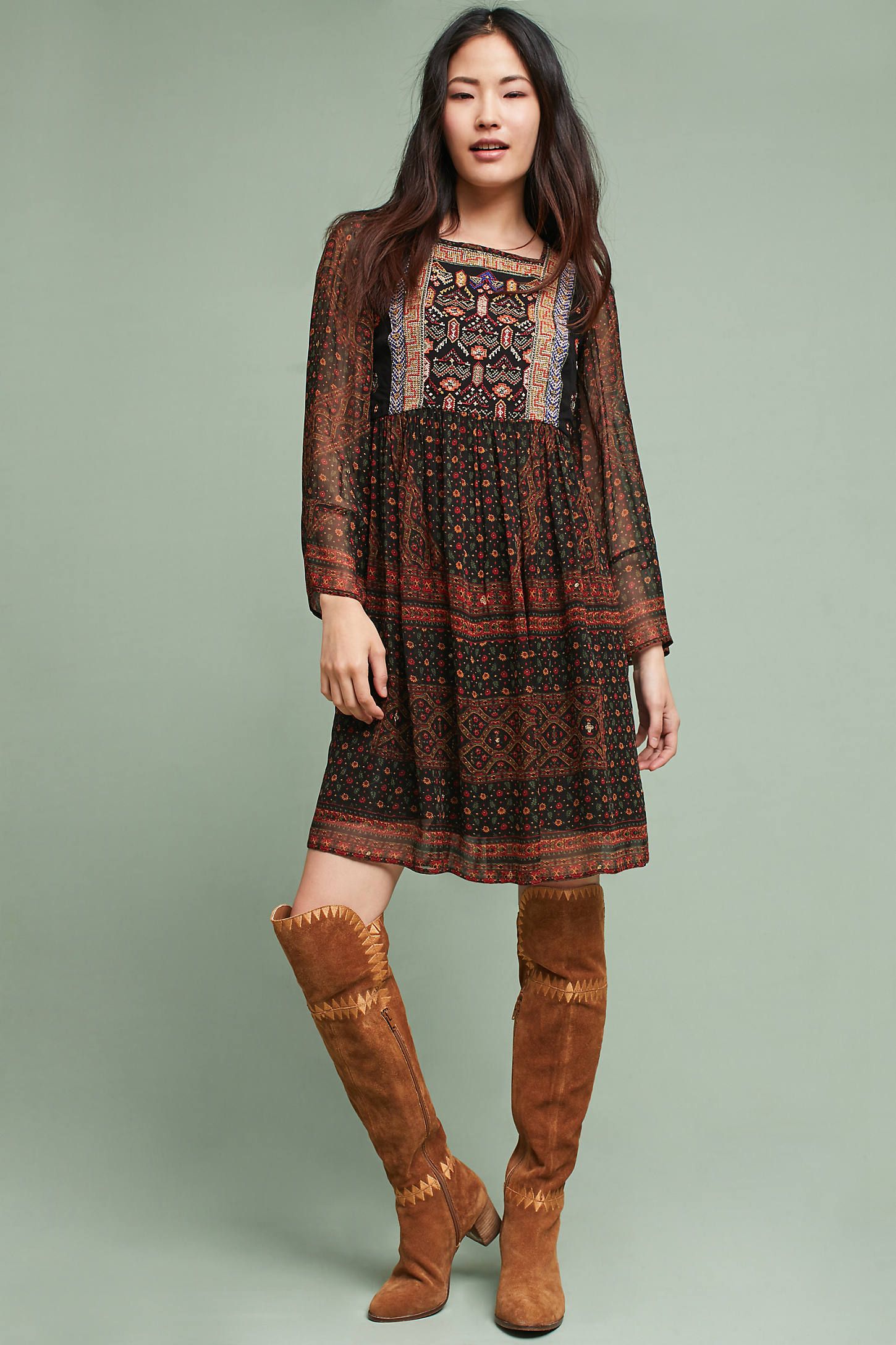 Munro Embroidered Tunic Dress | Anthropologie (US)