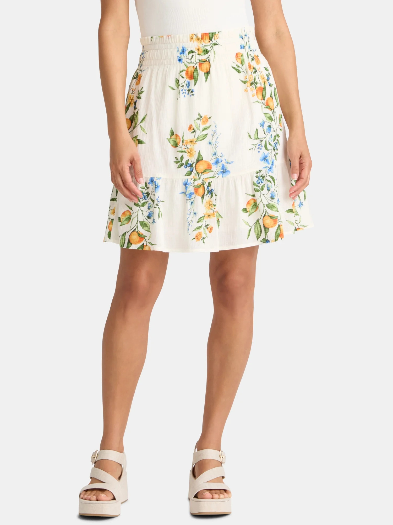 Time and Tru Women's Seersucker Fashion Skirt, Sizes XS-XXXL | Walmart (US)