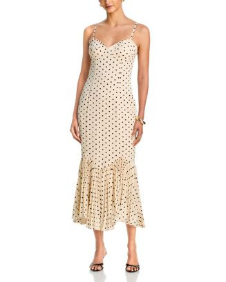 Polka Dot Pleated Hem Midi Dress - Exclusive | Bloomingdale's (US)