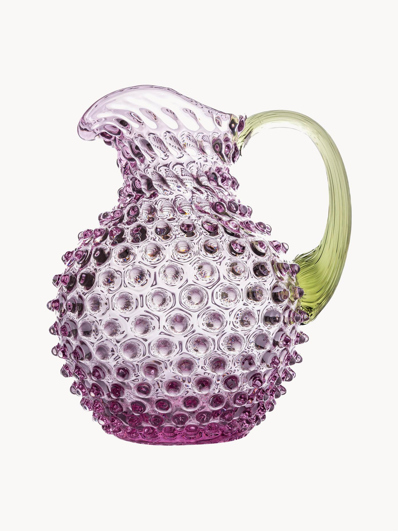 Jarra de vidrio soplado artesanalmente con relieves Paris, 2 L | Westwing EU