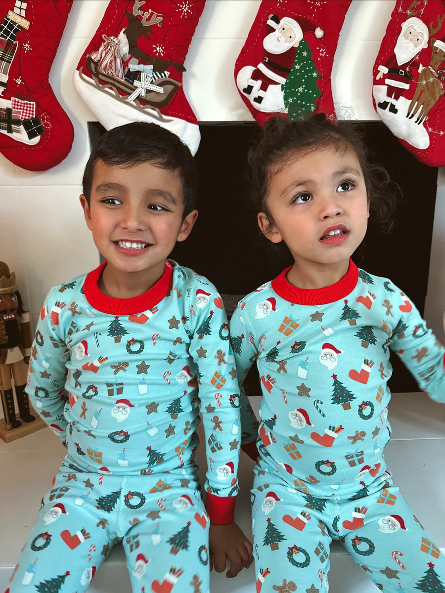 Holiday PJ Set for Boys | Sun Peony Coconut