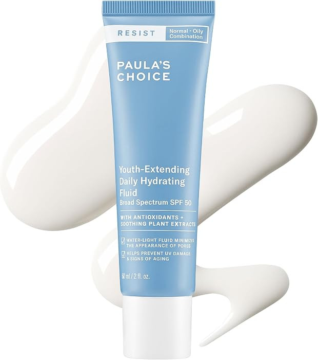 Paula's Choice RESIST Hydrating Fluid Face Moisturizer SPF 50     Face Sunscreen for Oily Skin wi... | Amazon (US)