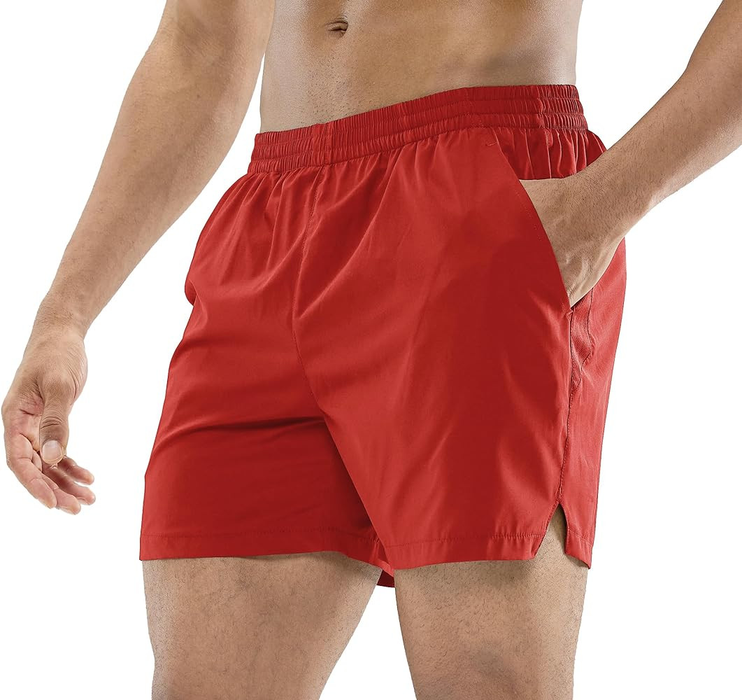 MIER Men's Workout Running Shorts Quick Dry Active 5 Inches Shorts with Pockets, Lightweight, Bre... | Amazon (US)