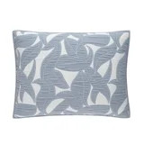 Mainstays Iris Leaf Stitched Pillow Sham, Standard, Light Blue, 1 Pack | Walmart (US)