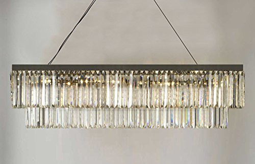 Palladium Glass Fringe 10 Light Rectangular Chandelier - Walmart.com | Walmart (US)