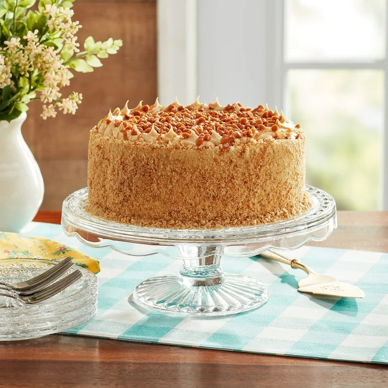 The Pioneer Woman 10.25 in Round Glass Cake Stand, Clear | Walmart (US)