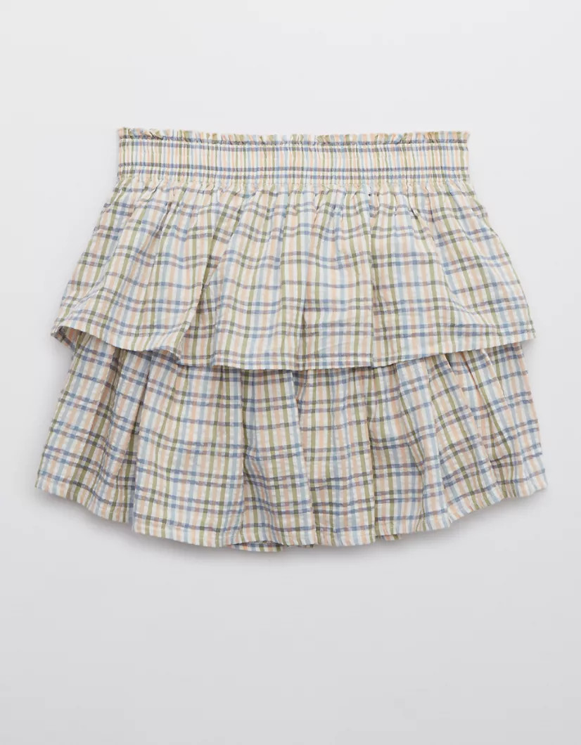 Aerie Rock ‘n’ Ruffle Plaid Skirt | American Eagle Outfitters (US & CA)