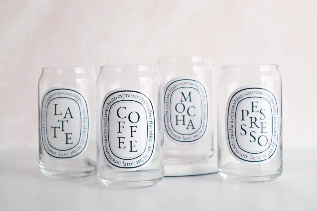 Coffee Glass Can- Beer Glass Can- Cute Glass Coffee Cup - Iced Coffee Glass Can - Aesthetic Glass... | Etsy (US)