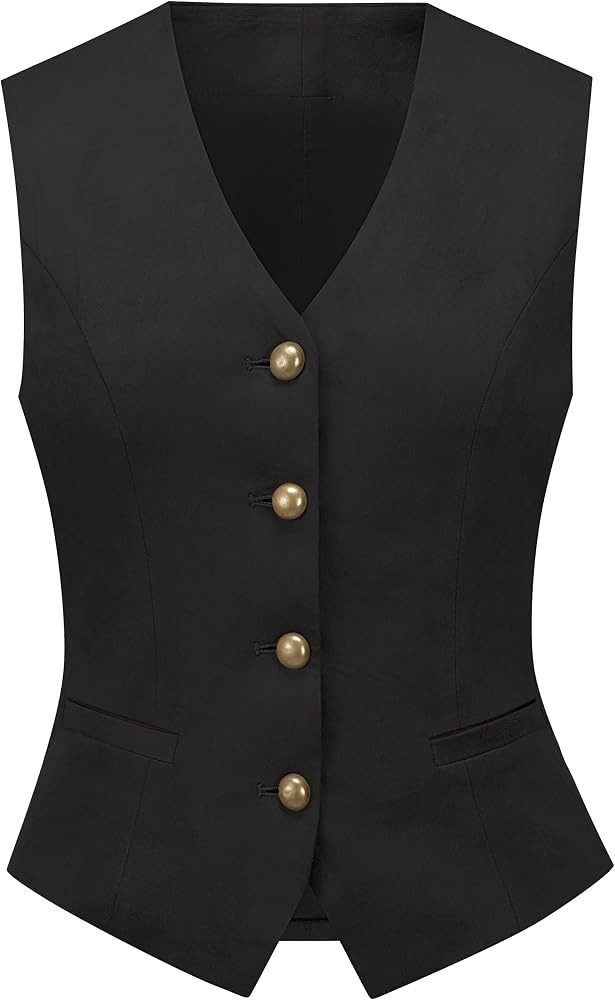 V VOCNI Women's Western Vest Suede Leather Sleeveless Waistcoat | Amazon (US)