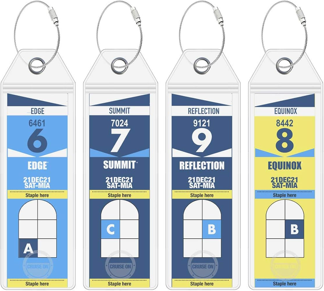 Cruise On Celebrity Cruise Luggage Tag Holder (4 Pack) – Fits All Celebrity Ships & Tags, Clear... | Amazon (US)