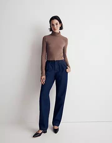 Ribbed Supercrop Turtleneck Top | Madewell